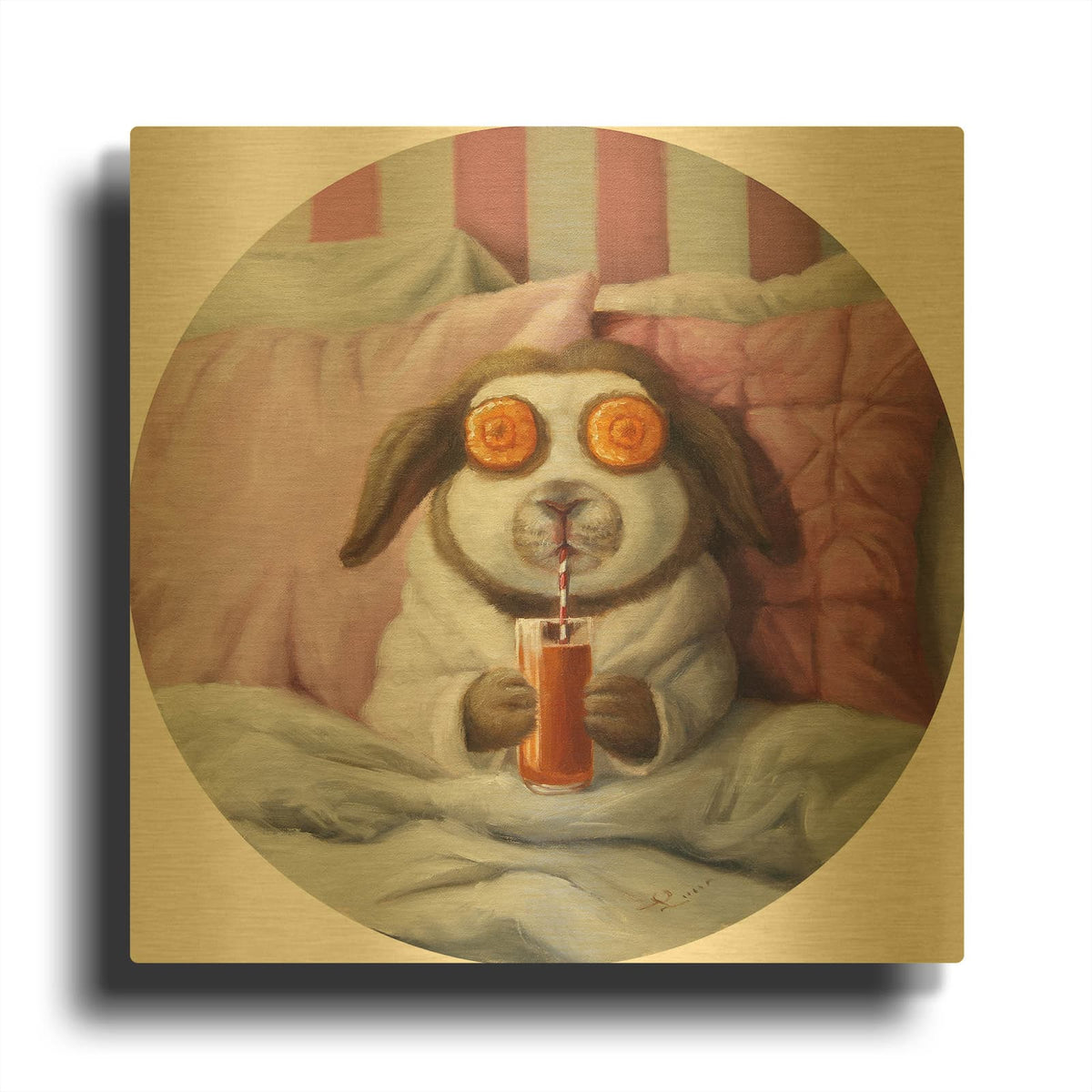 'Personal Carrot Day' By Lucia Heffernan Gold Metal Wall Art