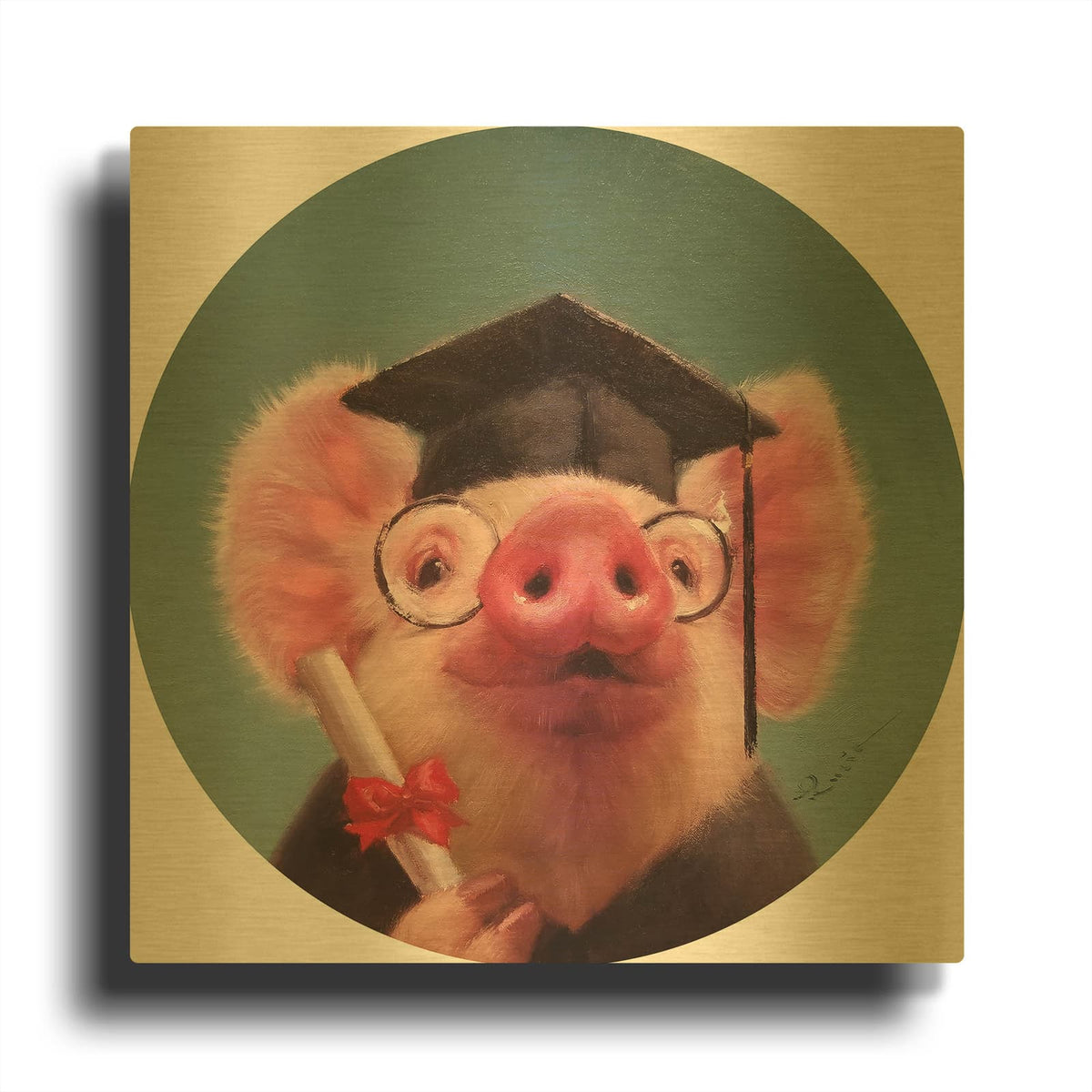 'Proud Graduate' By Lucia Heffernan Gold Metal Wall Art