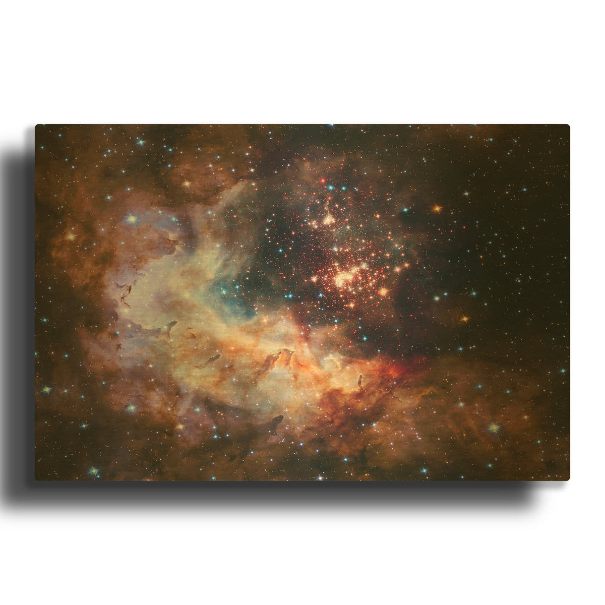 'Celestial Fireworks' By NASA Space Photos Gold Metal Wall Art