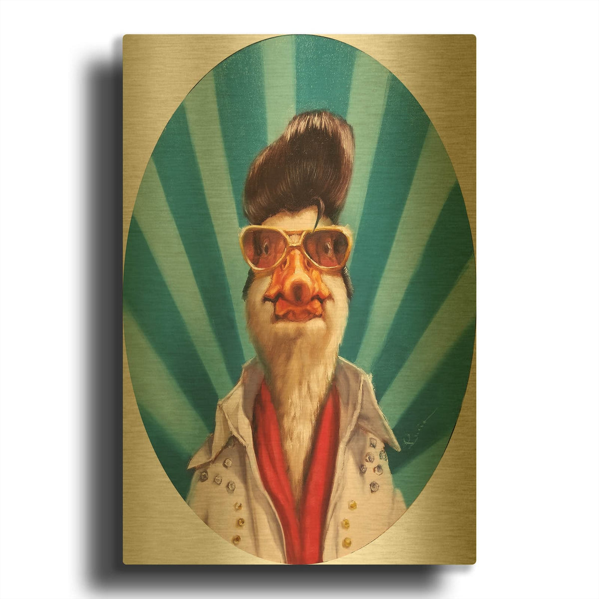 'The King' By Lucia Heffernan Gold Metal Wall Art