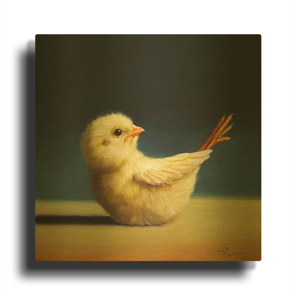 'Yoga Chick Boat Pose' By Lucia Heffernan Gold Metal Wall Art