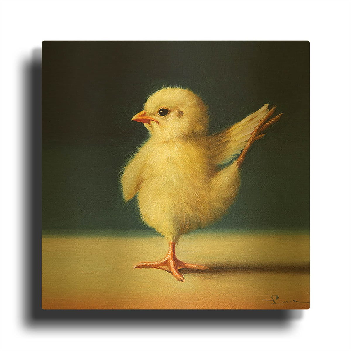 'Yoga Chick Dancer II' By Lucia Heffernan Gold Metal Wall Art