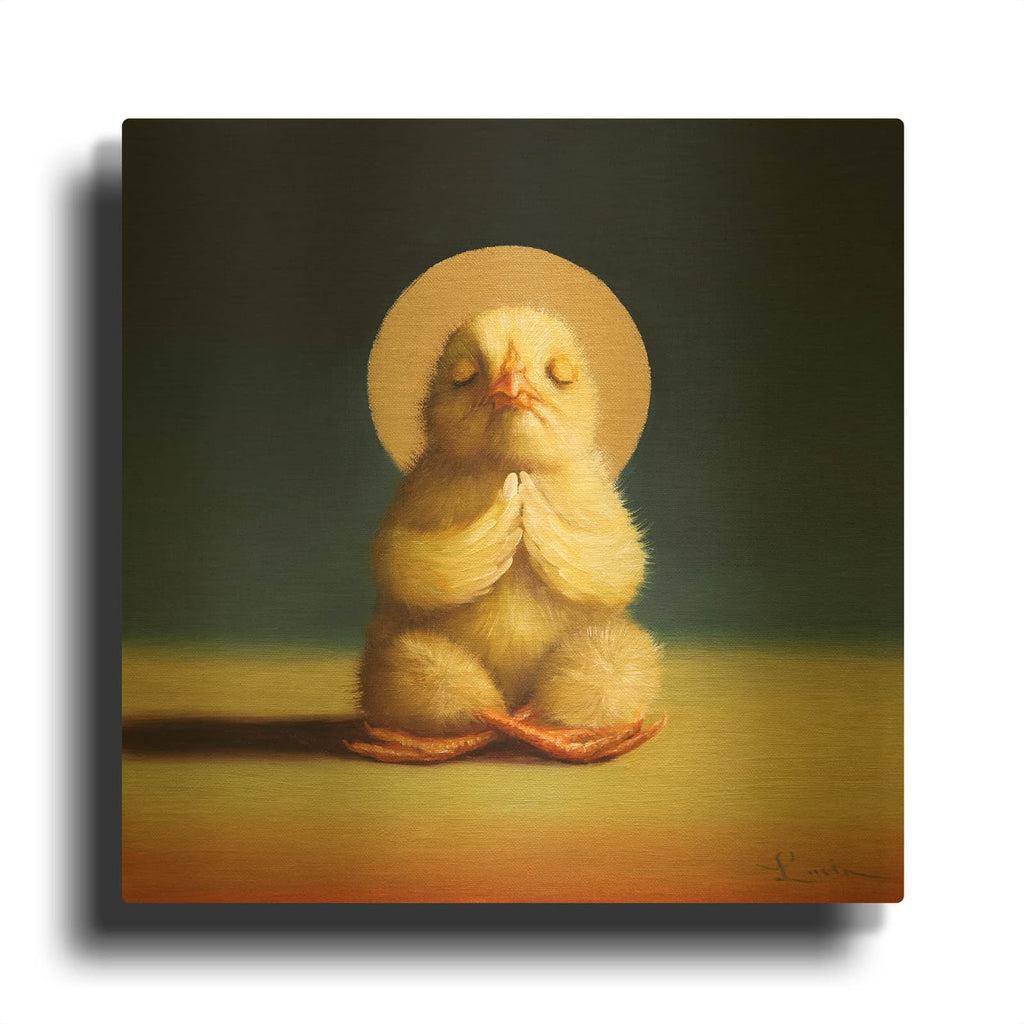 'Yoga Chick Lotus' By Lucia Heffernan Gold Metal Wall Art
