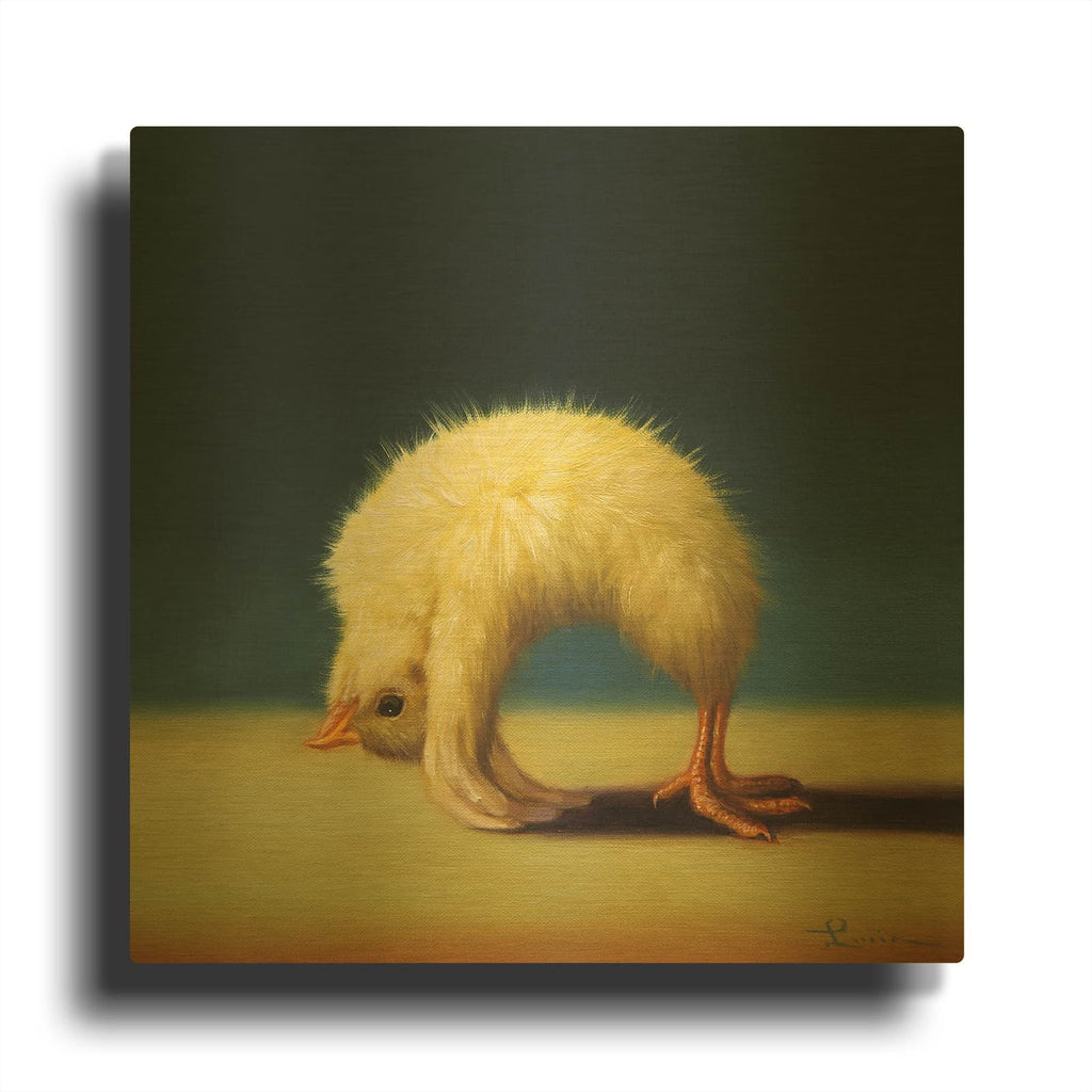 'Yoga Chick Upward Bow' By Lucia Heffernan Gold Metal Wall Art