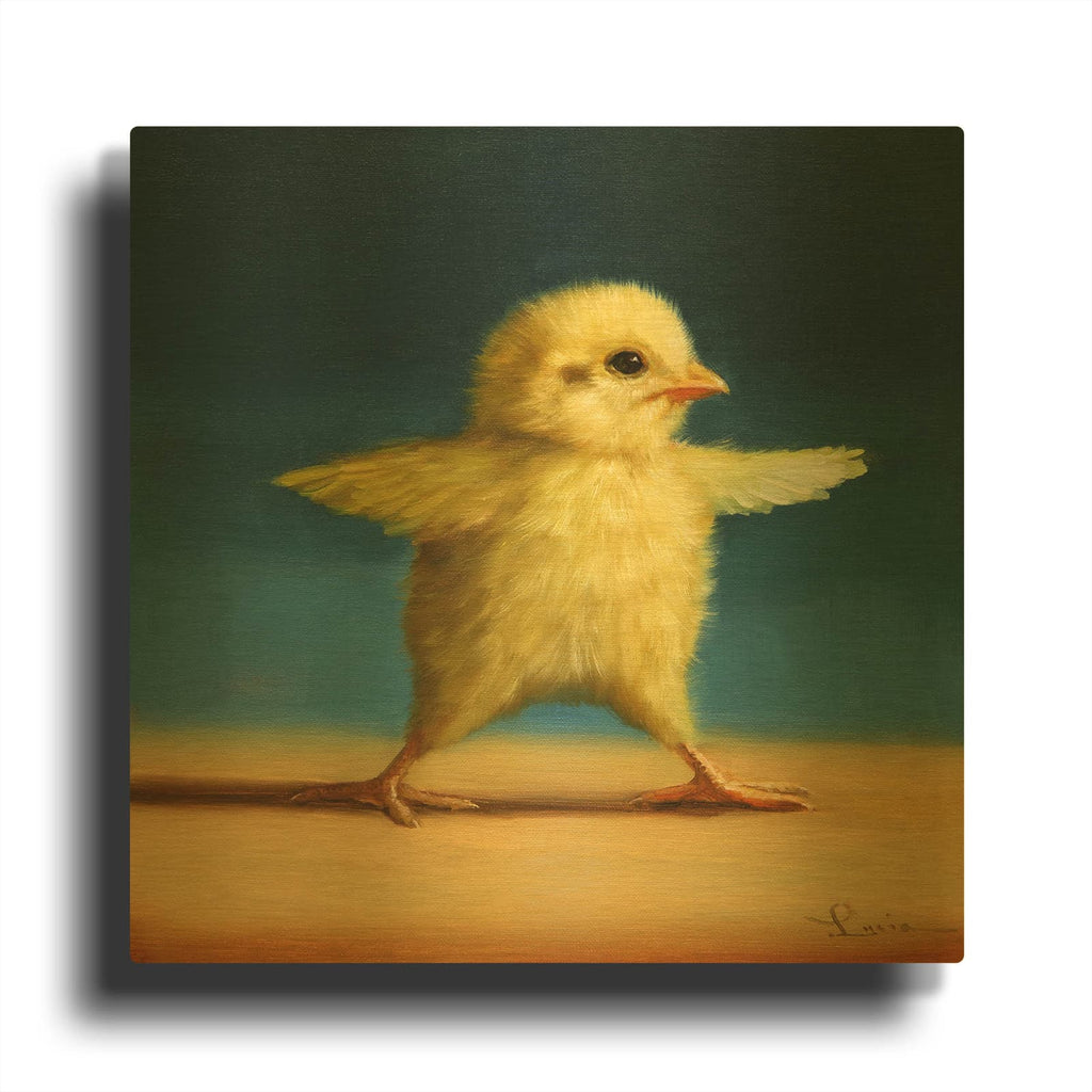 'Yoga Chick Warrior Two' By Lucia Heffernan Gold Metal Wall Art