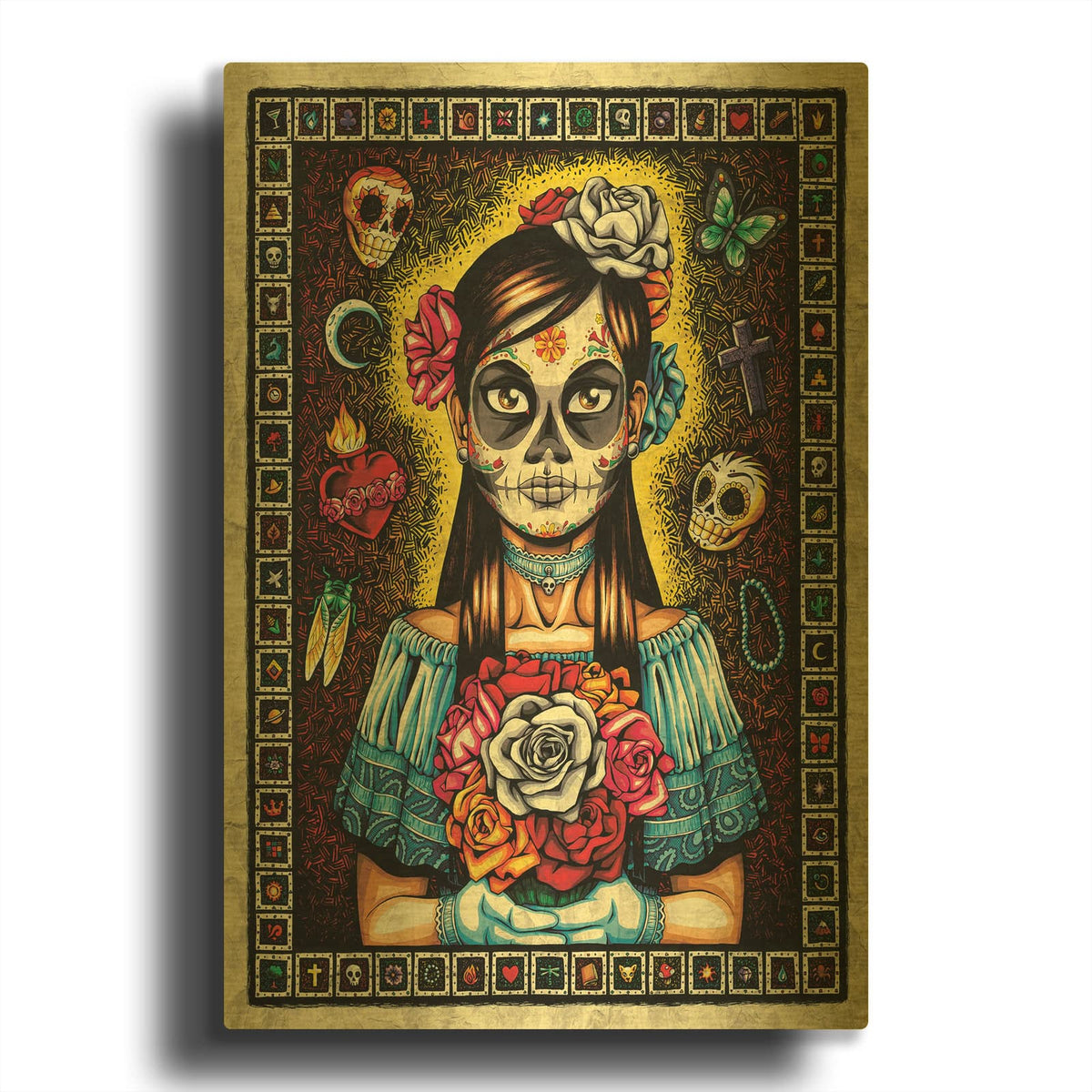 'Muerta' By Nicholas Ivins Gold Metal Wall Art