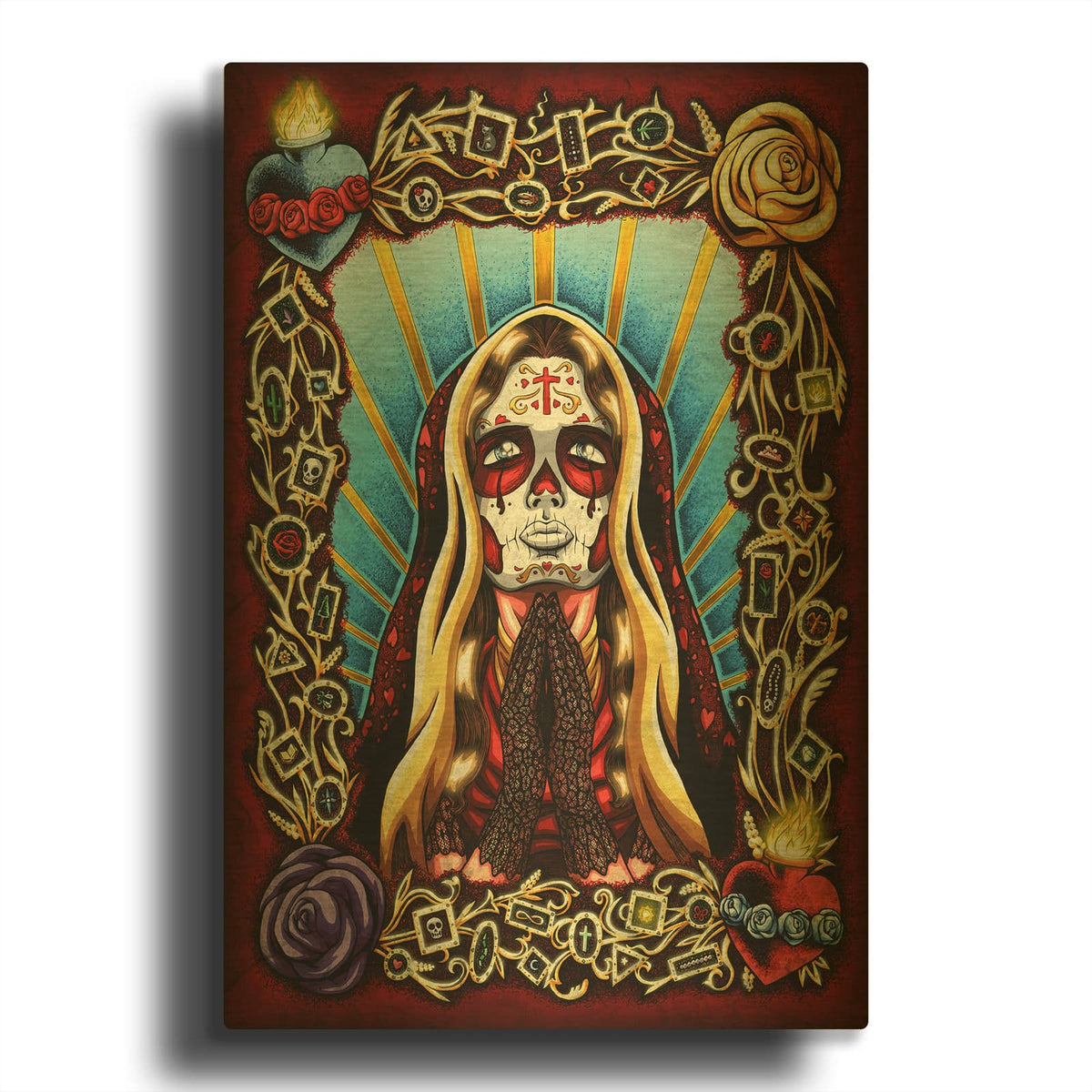'Valentina' By Nicholas Ivins Gold Metal Wall Art