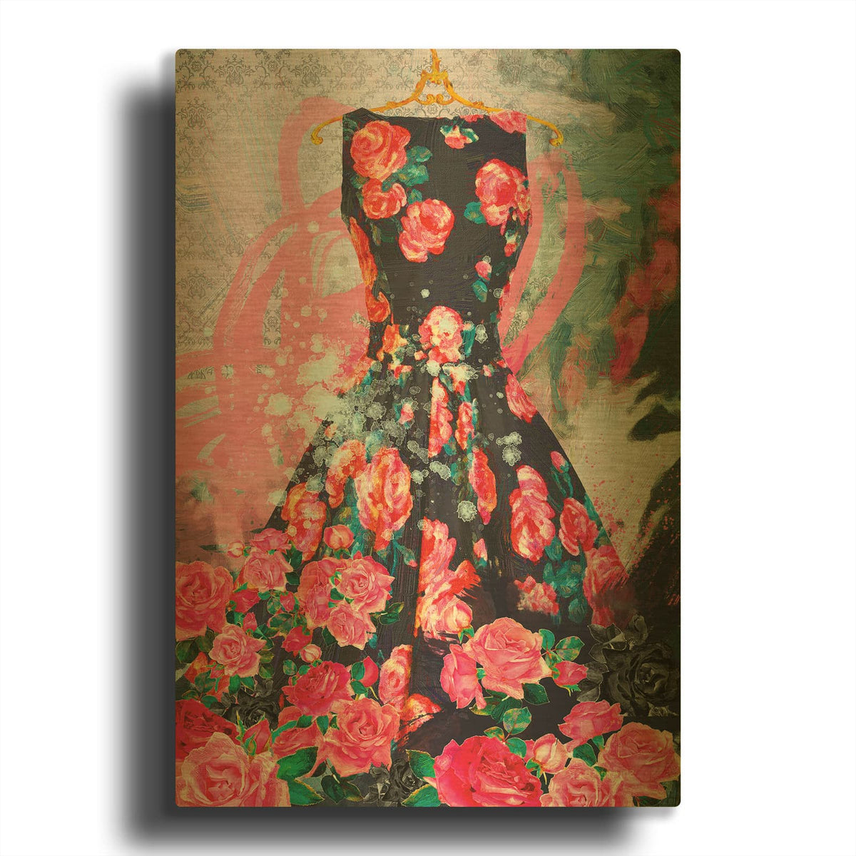 'Tiffany Rose' By Porter Hastings Gold Metal Wall Art