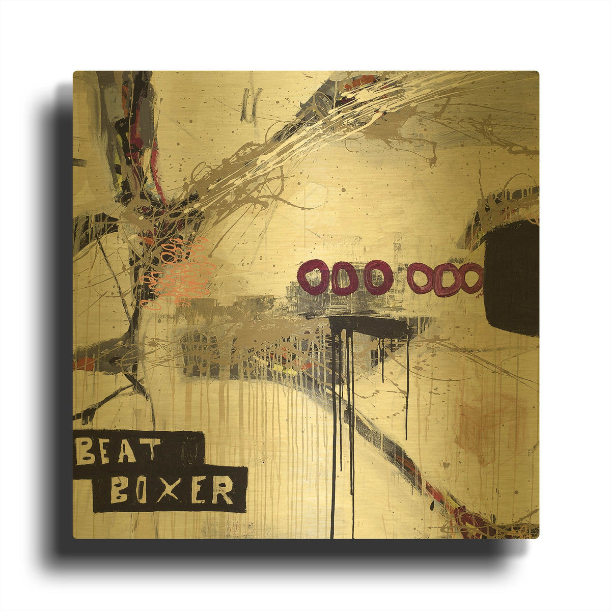 'Boxer' By Punk Gold Metal Wall Art