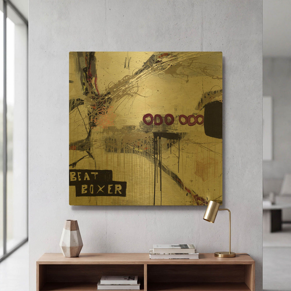 'Boxer' By Punk Gold Metal Wall Art