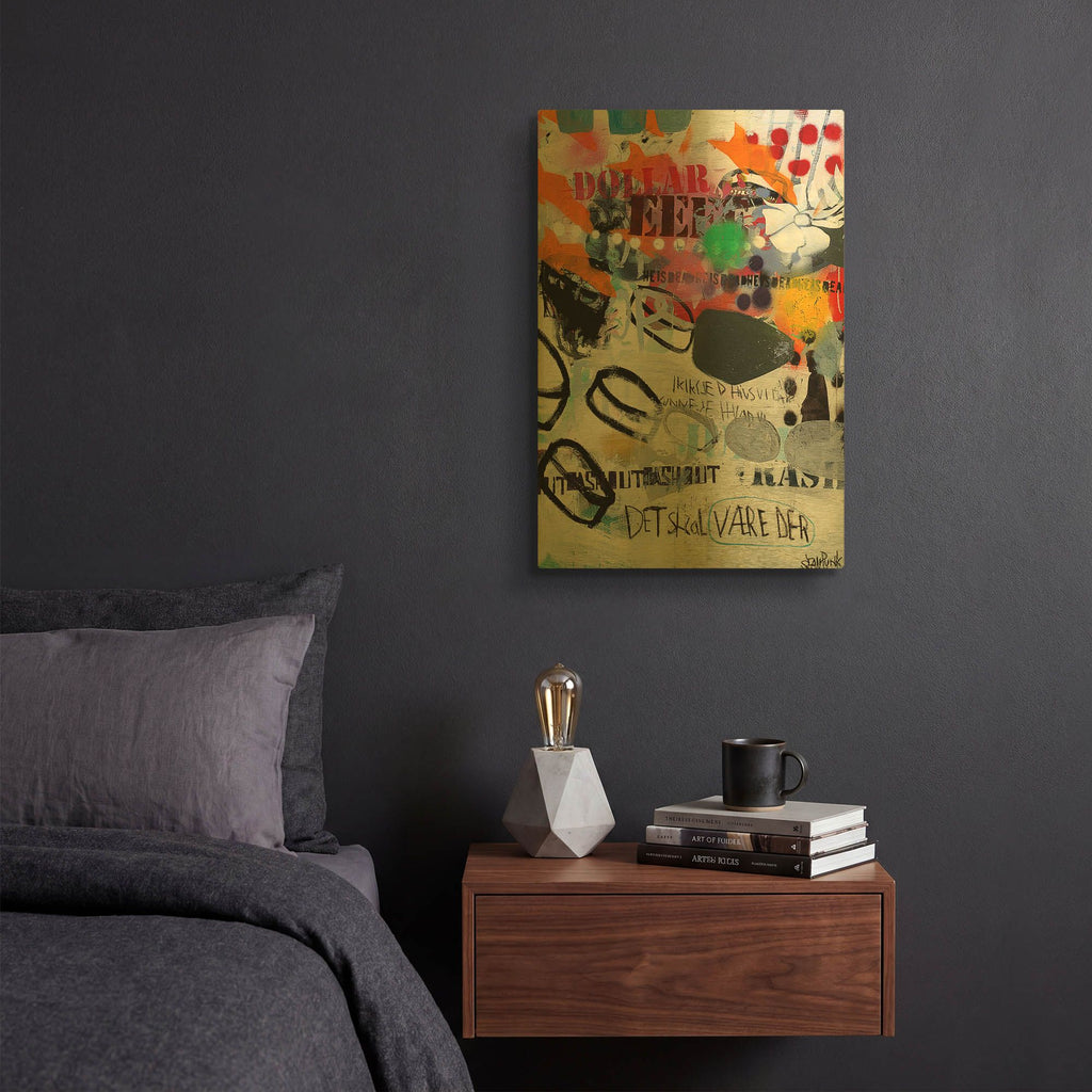 'Discs' By Punk Gold Metal Wall Art