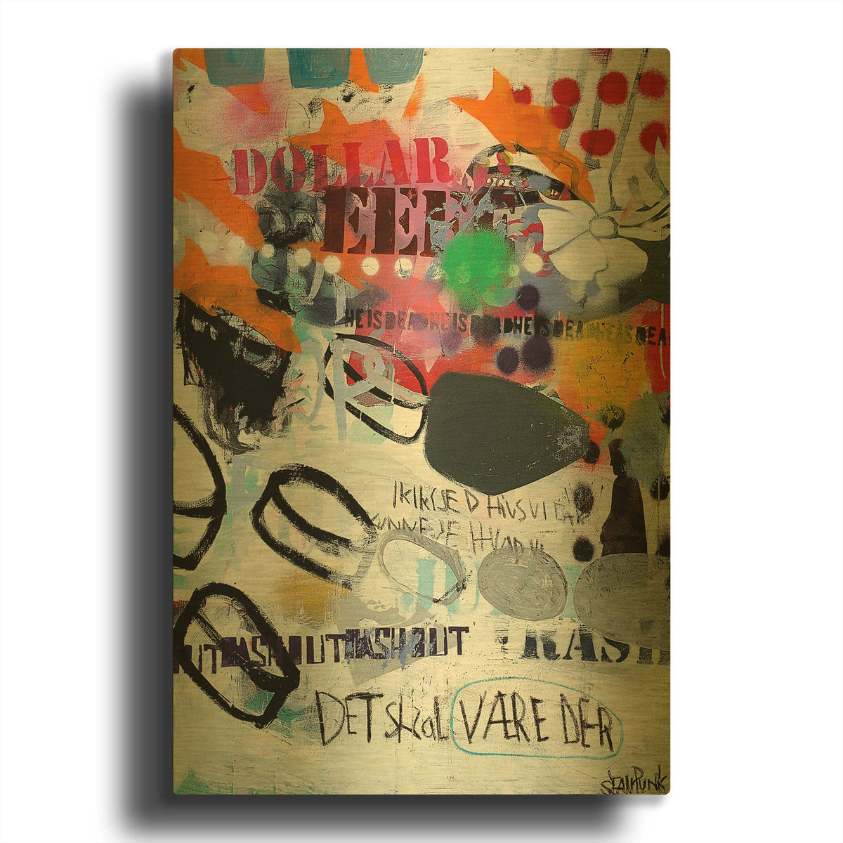 'Discs' By Punk Gold Metal Wall Art