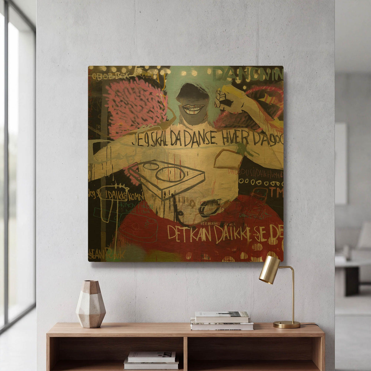 'DJ' By Punk Gold Metal Wall Art