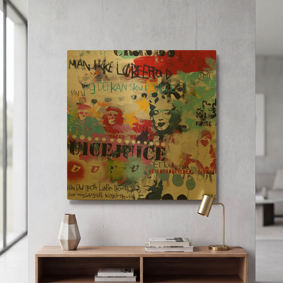 'Juice' By Punk Gold Metal Wall Art