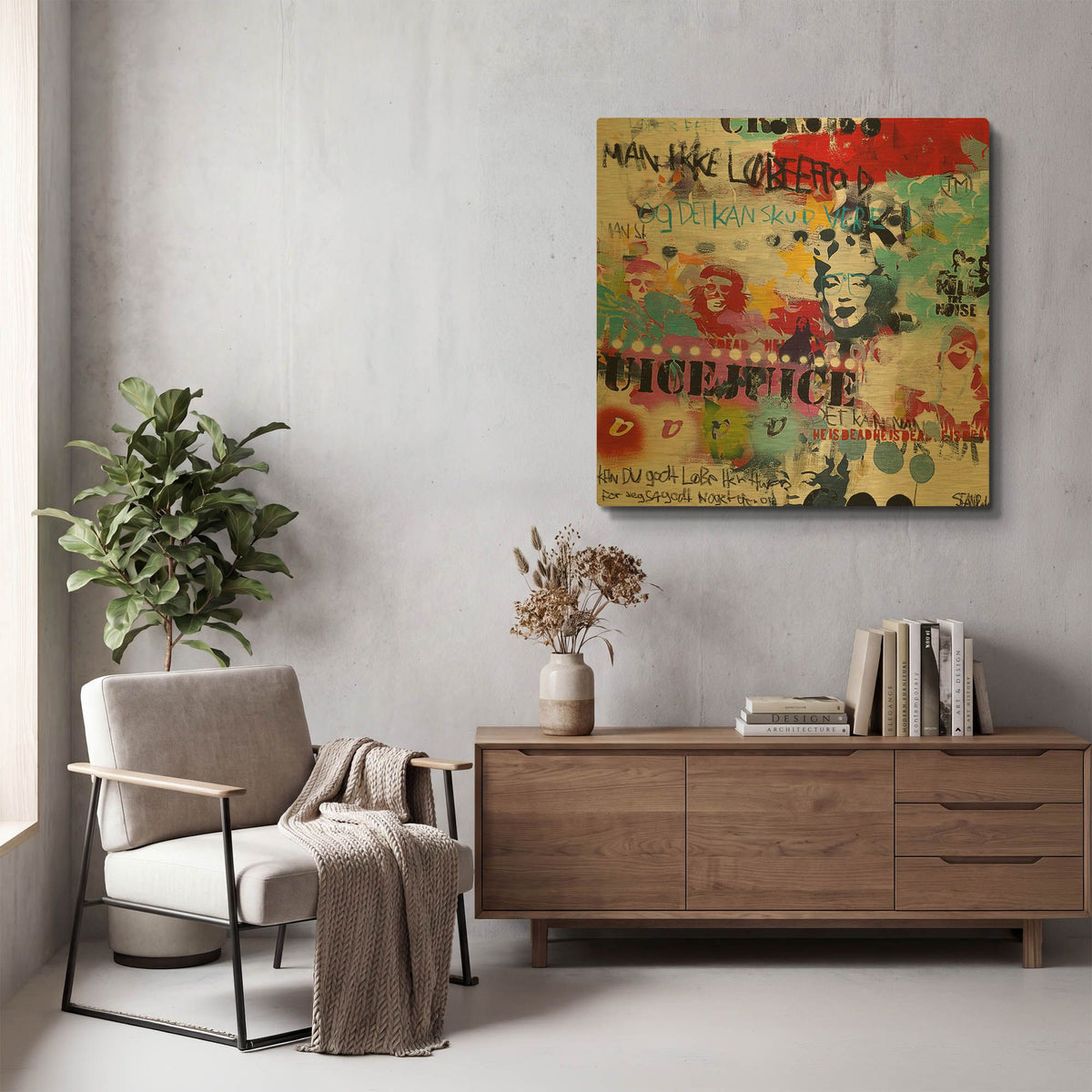 'Juice' By Punk Gold Metal Wall Art