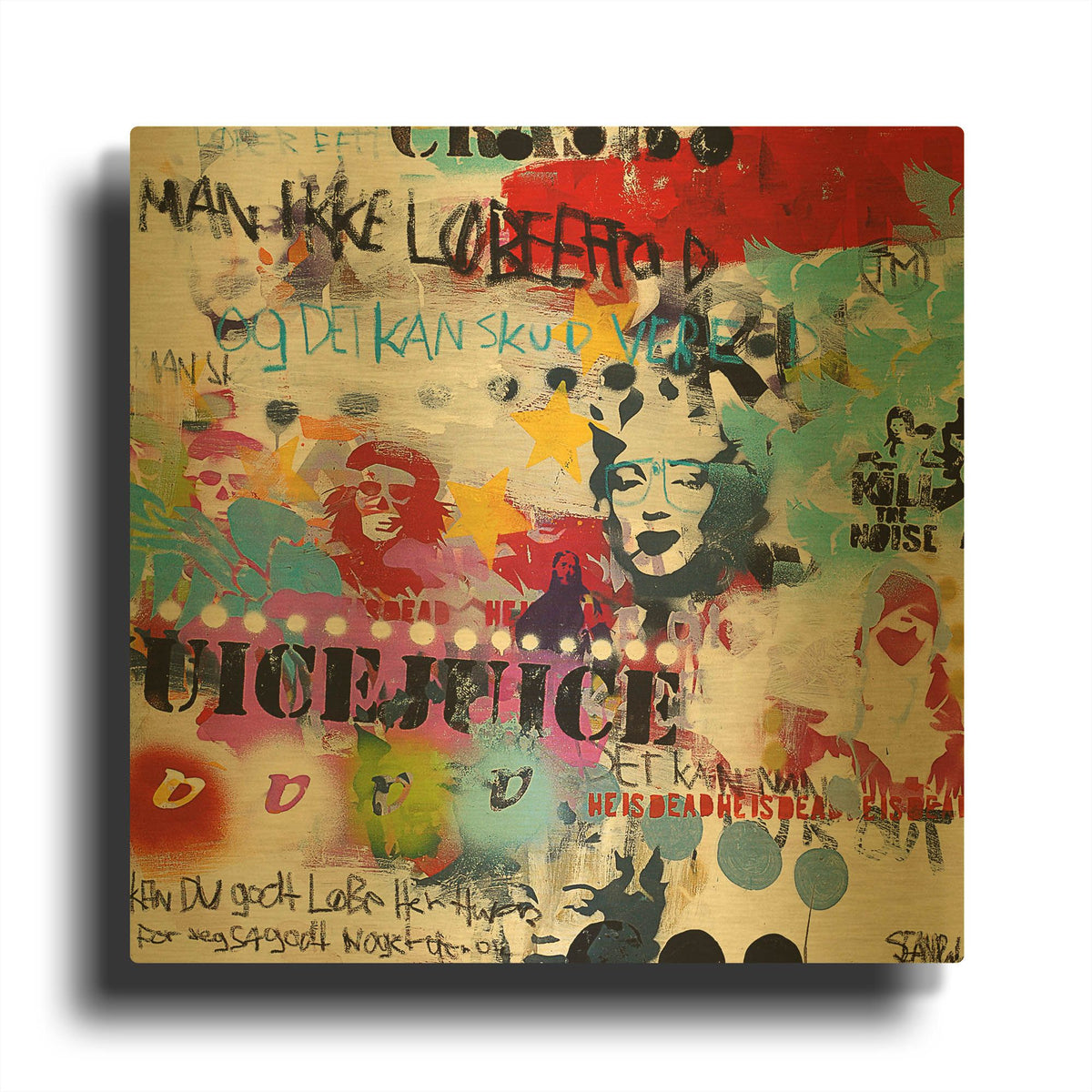 'Juice' By Punk Gold Metal Wall Art