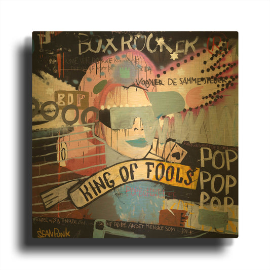 'King of Fools' By Punk Gold Metal Wall Art