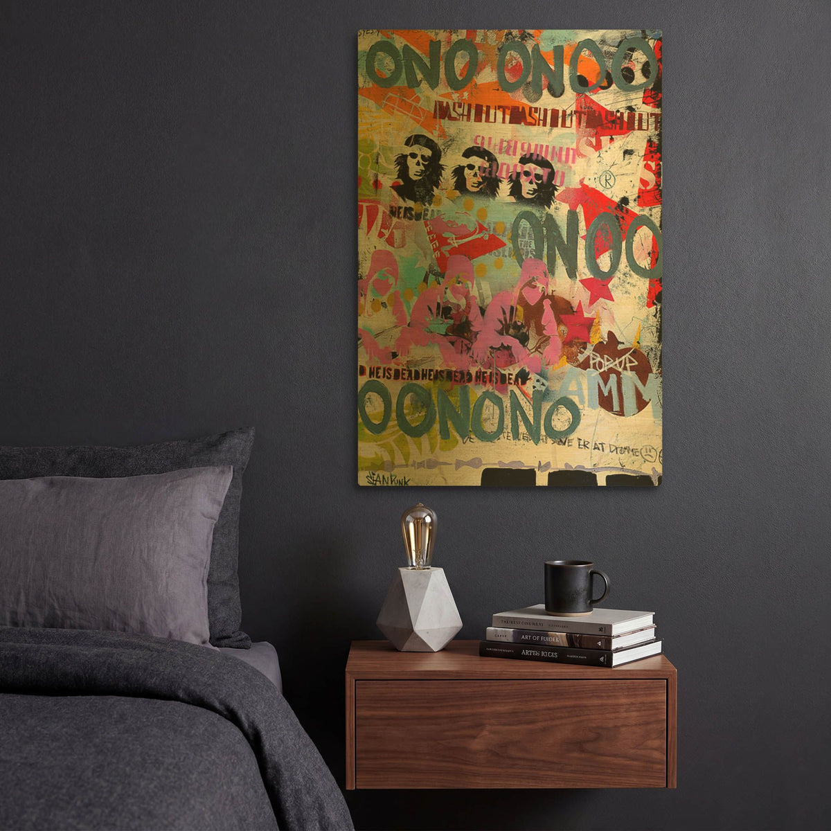 'On' By Punk Gold Metal Wall Art