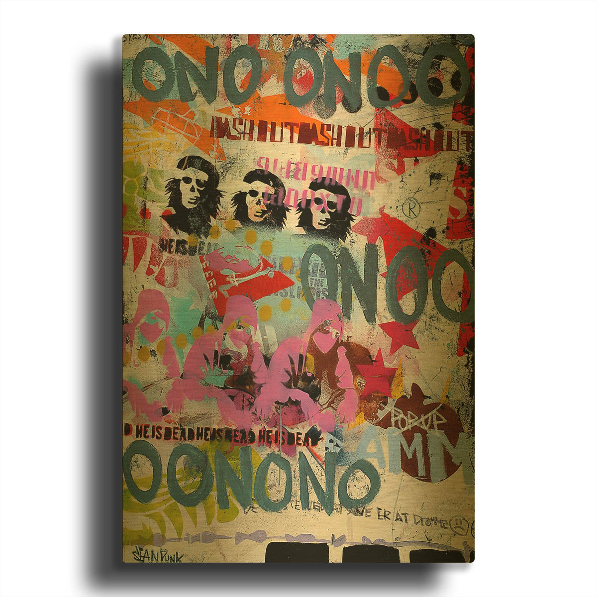'On' By Punk Gold Metal Wall Art