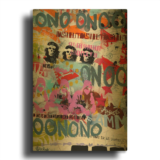 'On' By Punk Gold Metal Wall Art