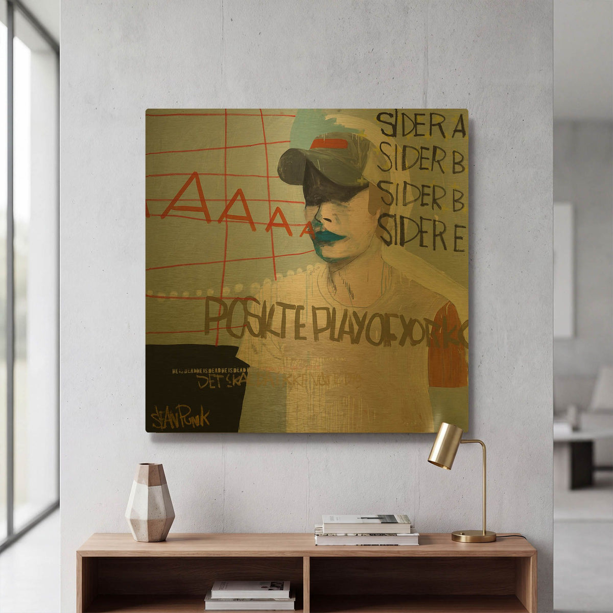 'Sider A' By Punk Gold Metal Wall Art