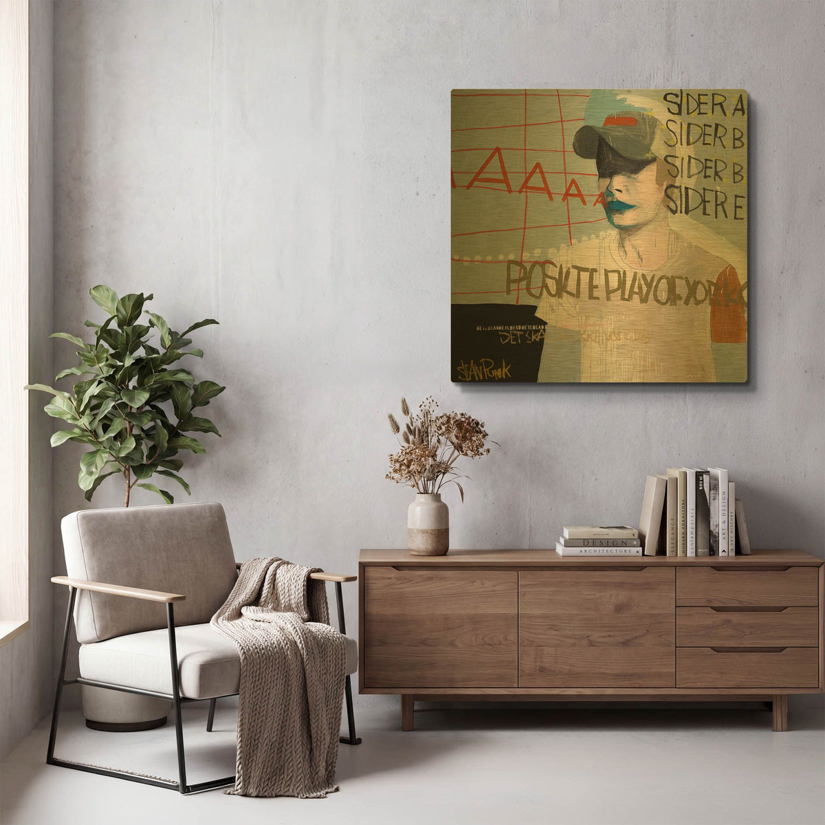 'Sider A' By Punk Gold Metal Wall Art