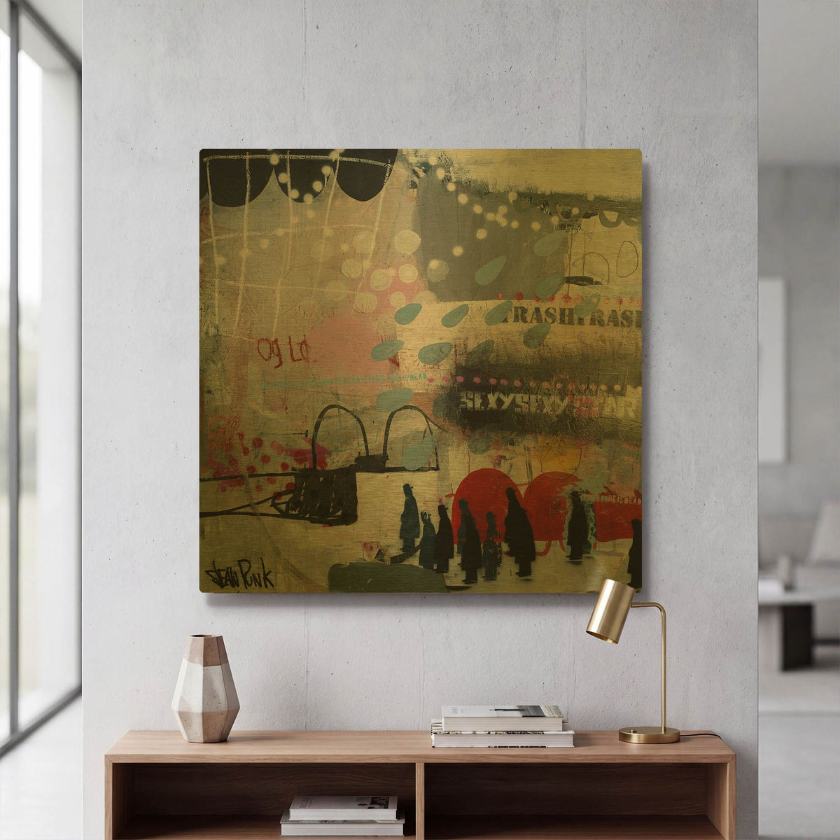 'Travel' By Punk Gold Metal Wall Art