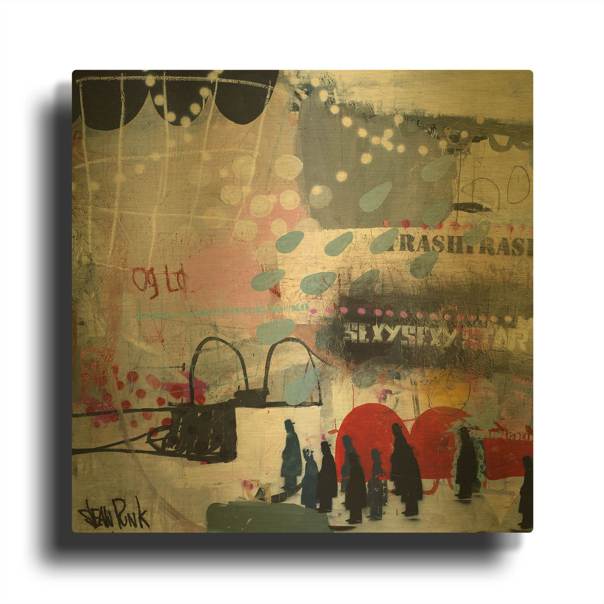 'Travel' By Punk Gold Metal Wall Art