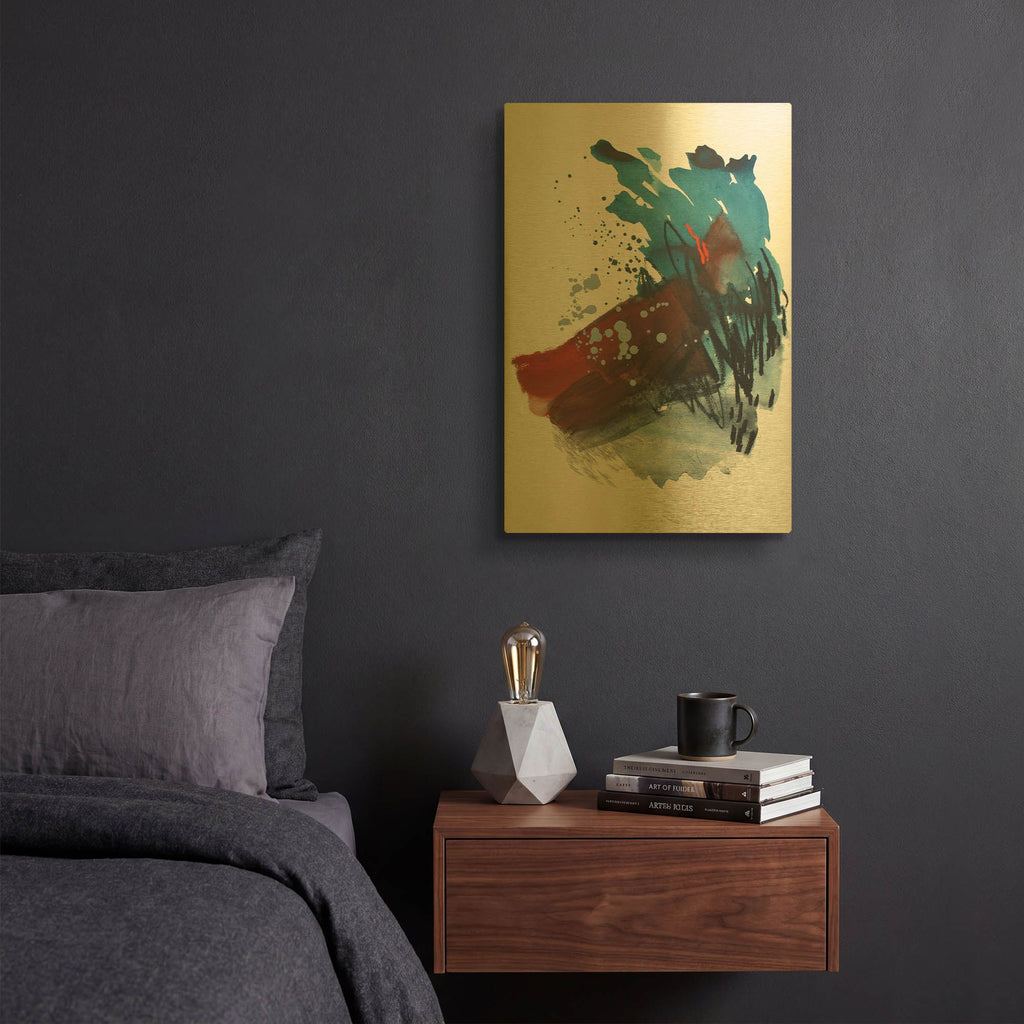 'Before Freezing Point' By Ying Guo Gold Metal Wall Art