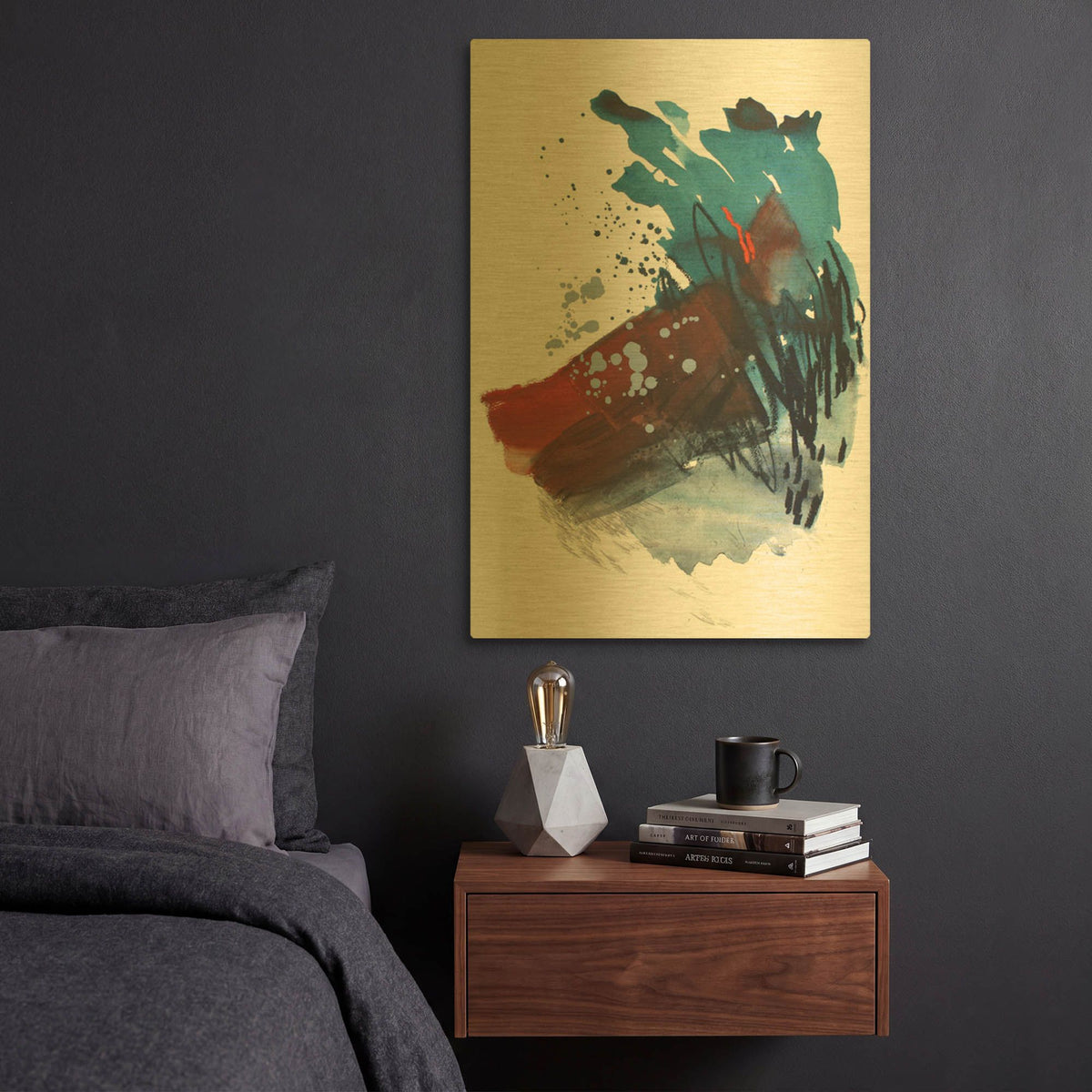 'Before Freezing Point' By Ying Guo Gold Metal Wall Art