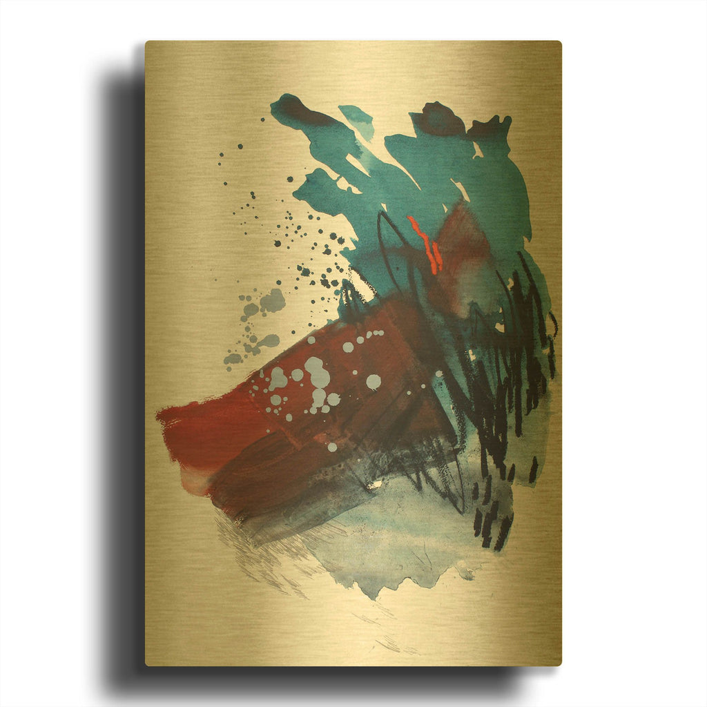 'Before Freezing Point' By Ying Guo Gold Metal Wall Art