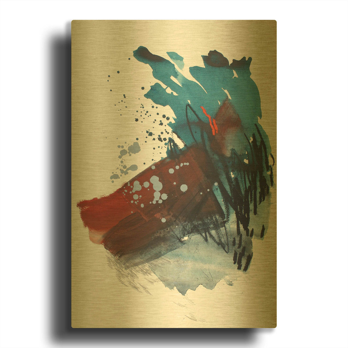 'Before Freezing Point' By Ying Guo Gold Metal Wall Art