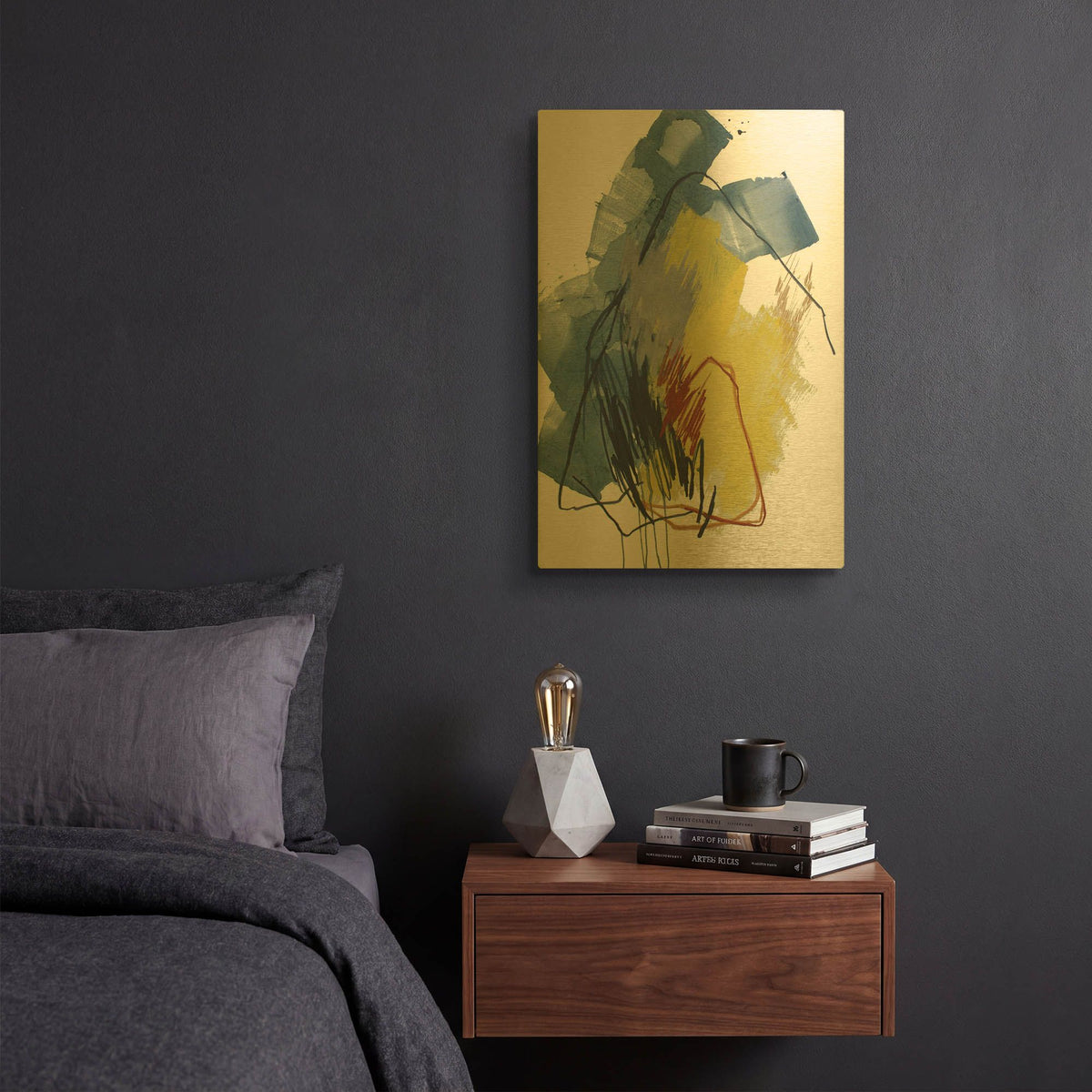 'Fall of 2016 No. 1' By Ying Guo Gold Metal Wall Art