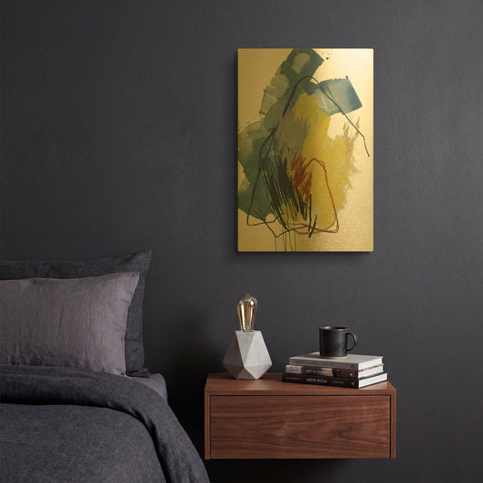'Fall of 2016 No. 1' By Ying Guo Gold Metal Wall Art