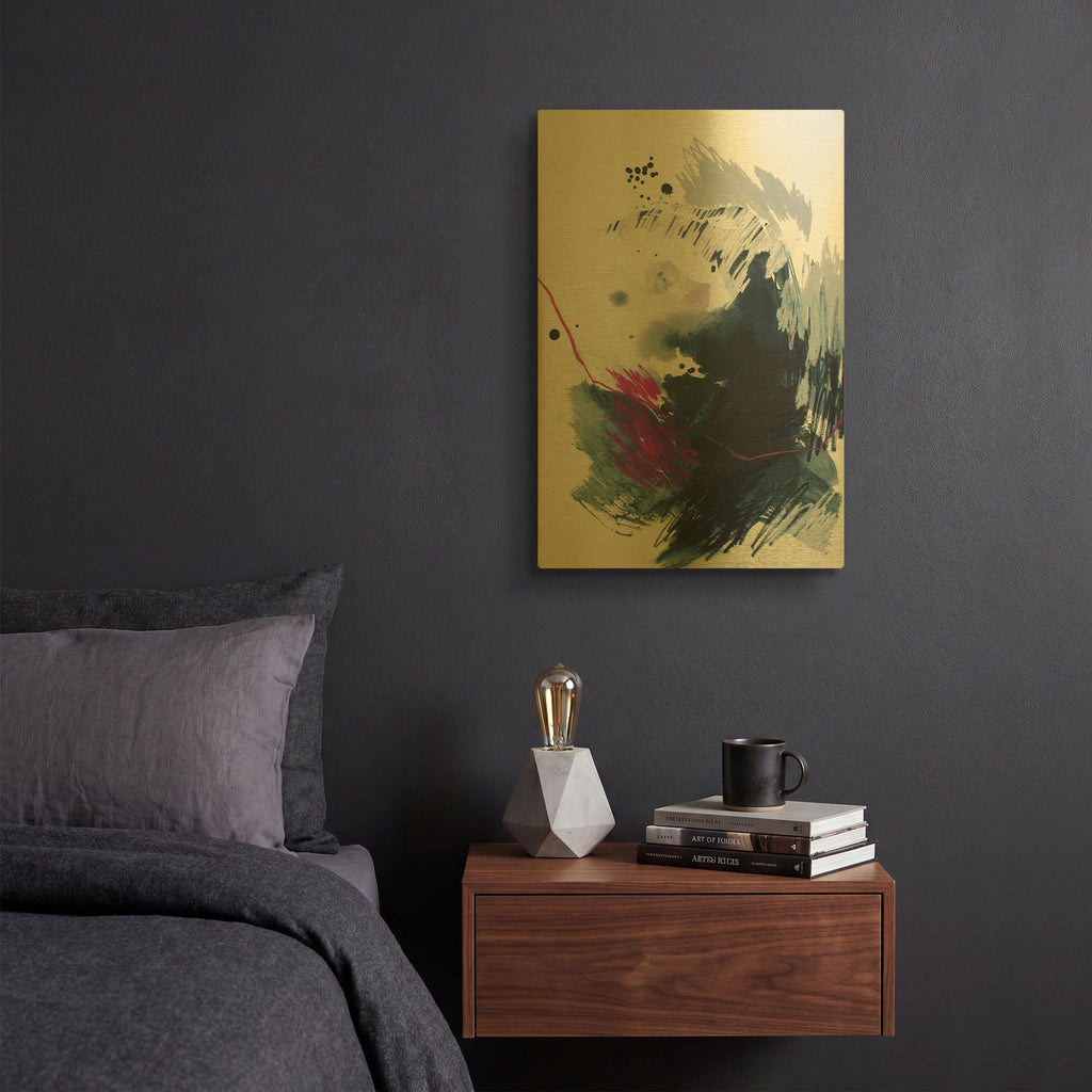 'Spell and Gaze No. 1' By Ying Guo Gold Metal Wall Art