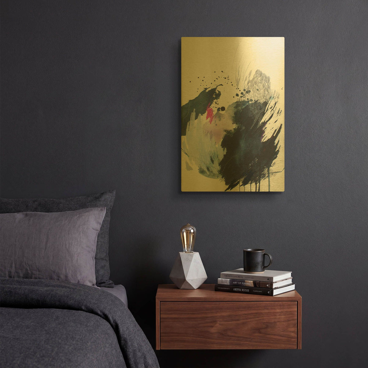 'Spell and Gaze No. 2' By Ying Guo Gold Metal Wall Art