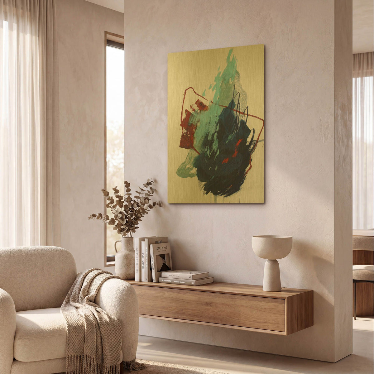 'The Summer No. 4' By Ying Guo Gold Metal Wall Art