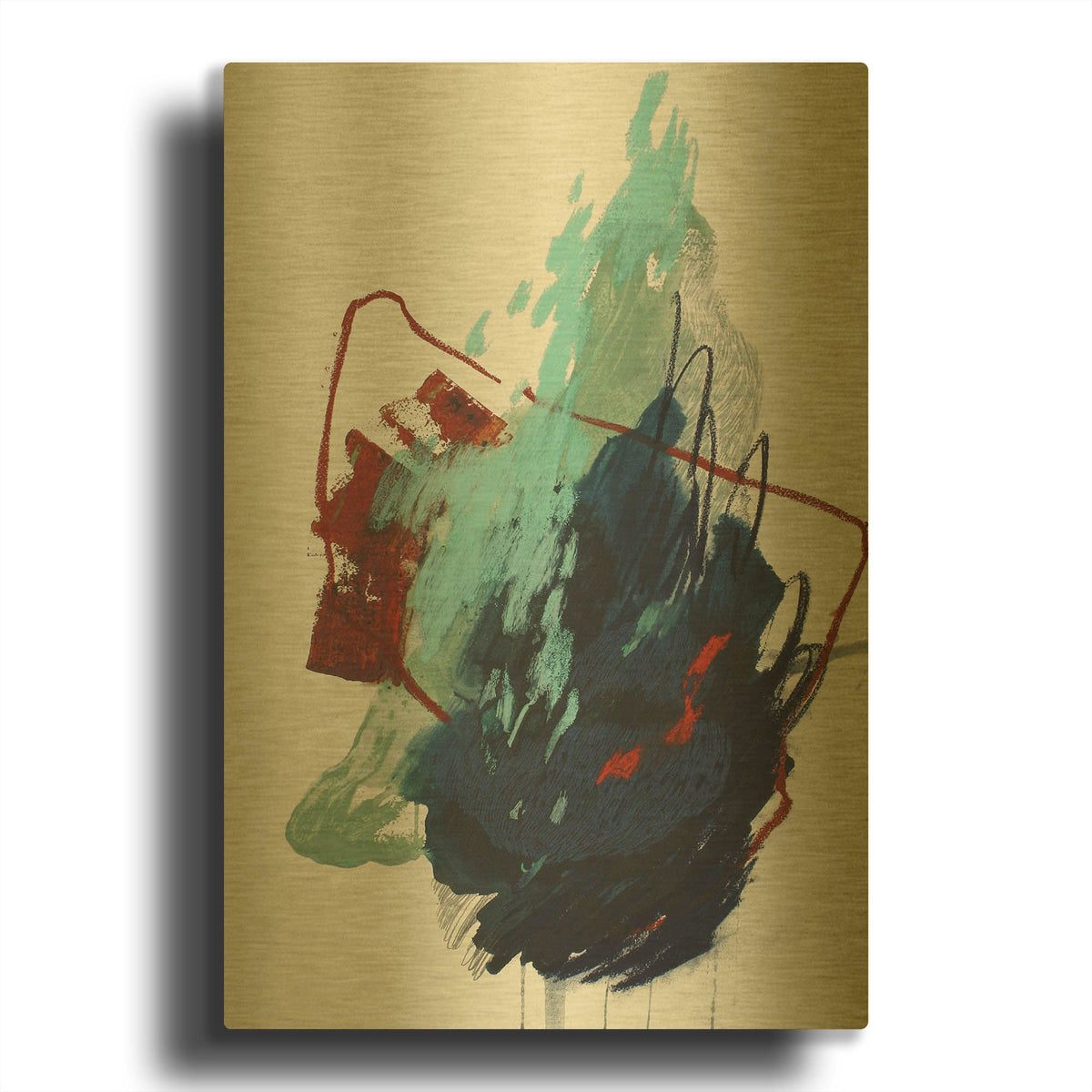 'The Summer No. 4' By Ying Guo Gold Metal Wall Art