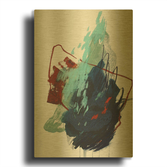 'The Summer No. 4' By Ying Guo Gold Metal Wall Art