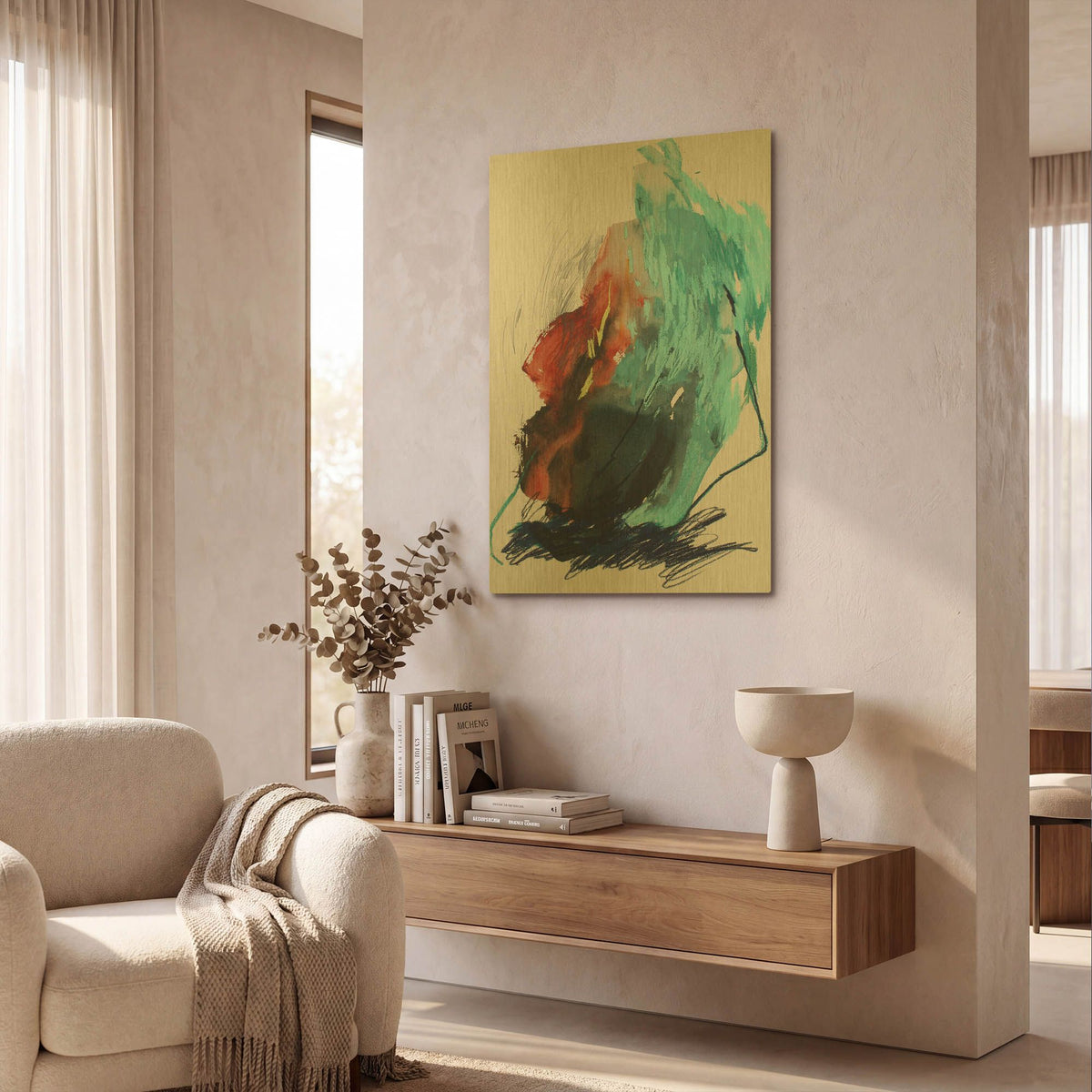 'The Summer No. 5' By Ying Guo Gold Metal Wall Art