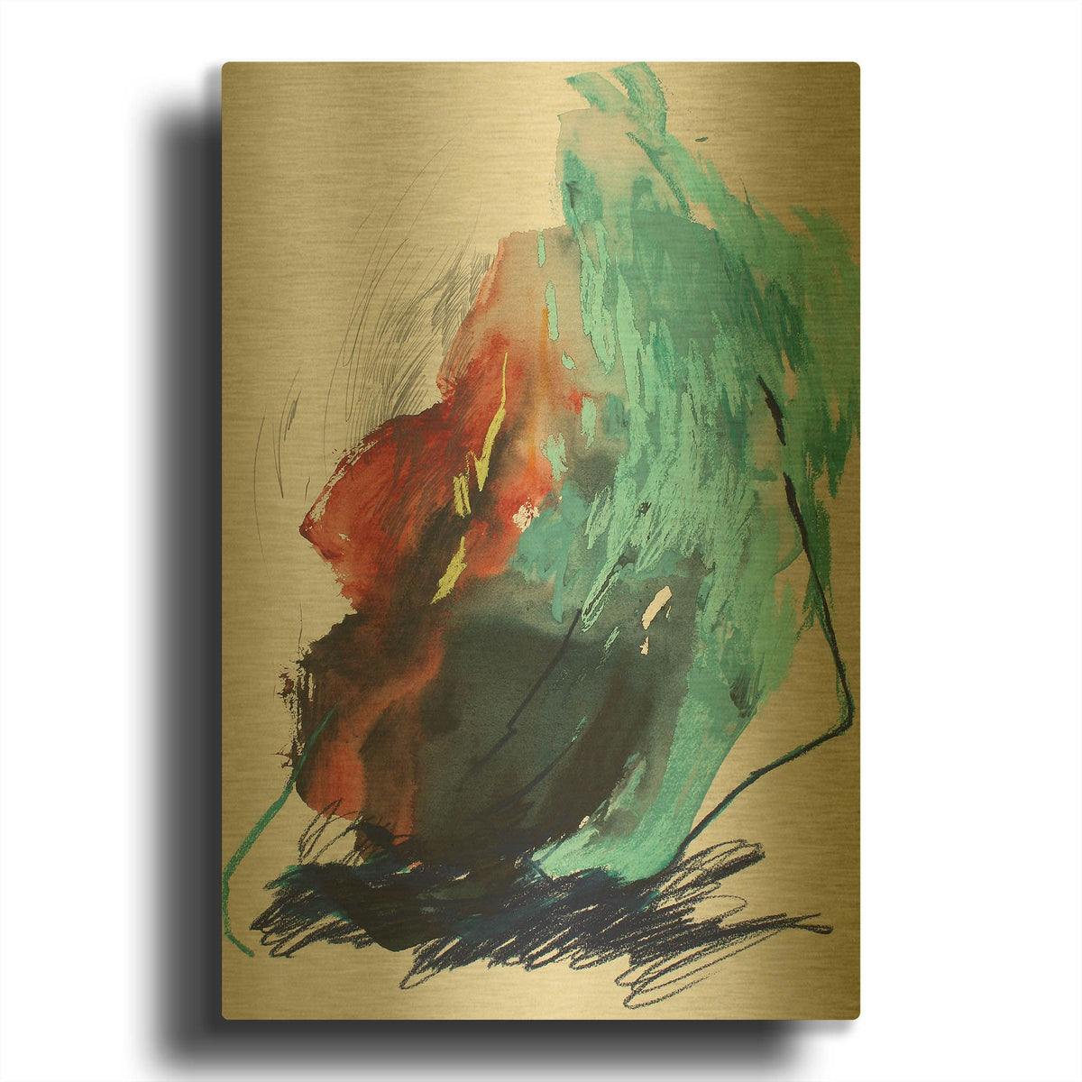 'The Summer No. 5' By Ying Guo Gold Metal Wall Art