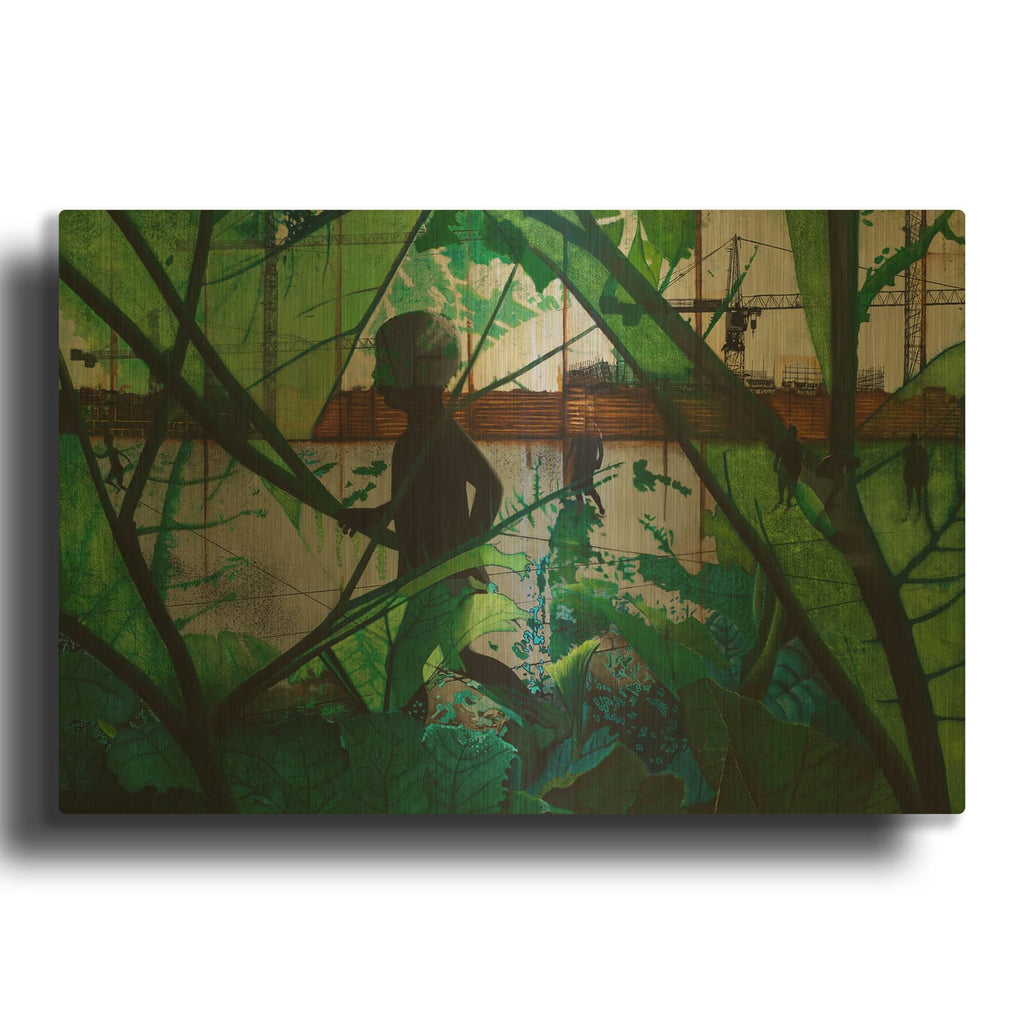 'CHILD IN TIME' By DB Waterman Gold Metal Wall Art