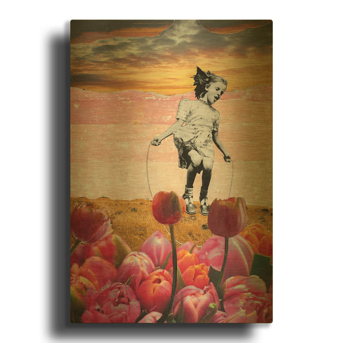 'Double Dutch' By DB Waterman Gold Metal Wall Art