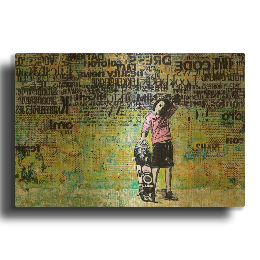 'JUST BECAUSE' By DB Waterman Gold Metal Wall Art
