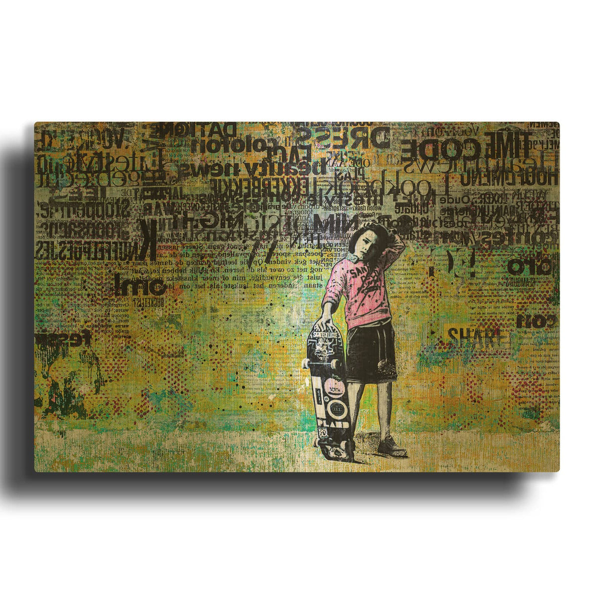 'JUST BECAUSE' By DB Waterman Gold Metal Wall Art