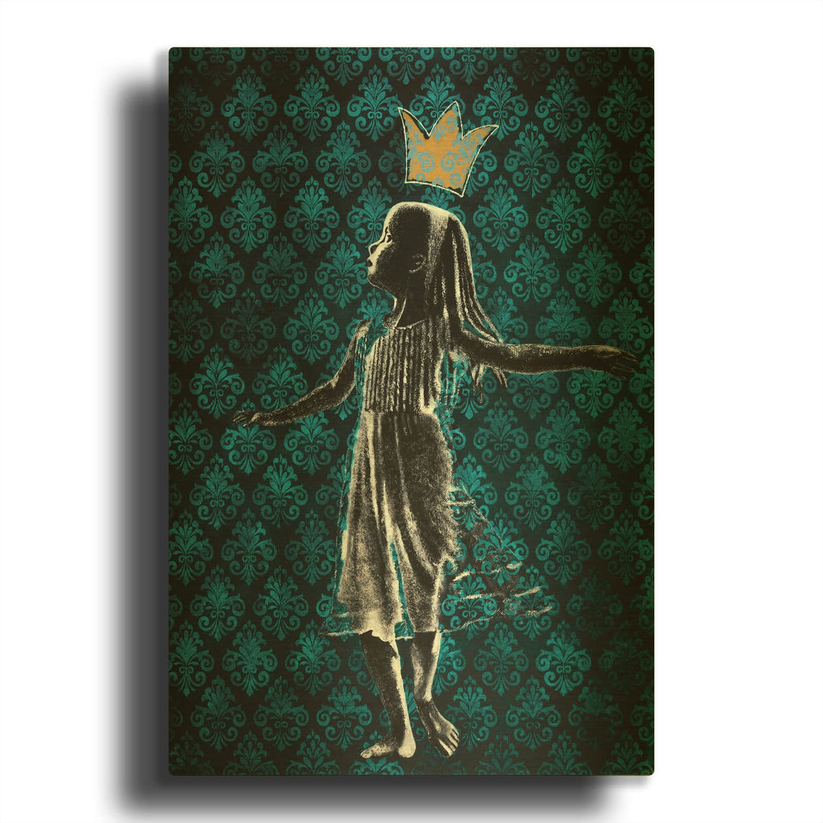 'Little Dancing Queen' By DB Waterman Gold Metal Wall Art