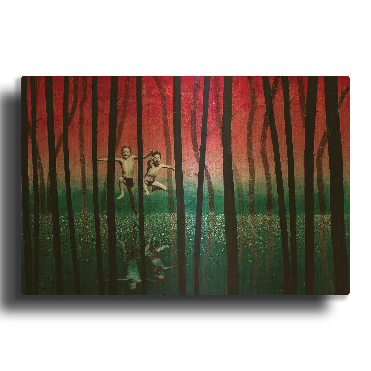 'LUST FOR LIFE' By DB Waterman Gold Metal Wall Art