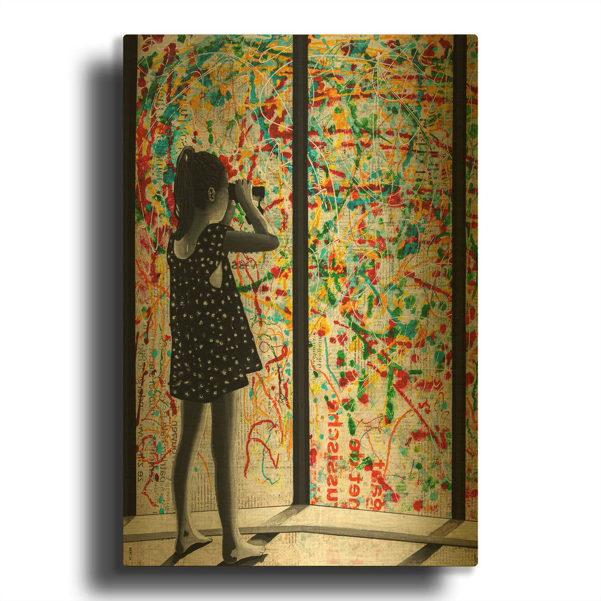 'Room With A View' By DB Waterman Gold Metal Wall Art