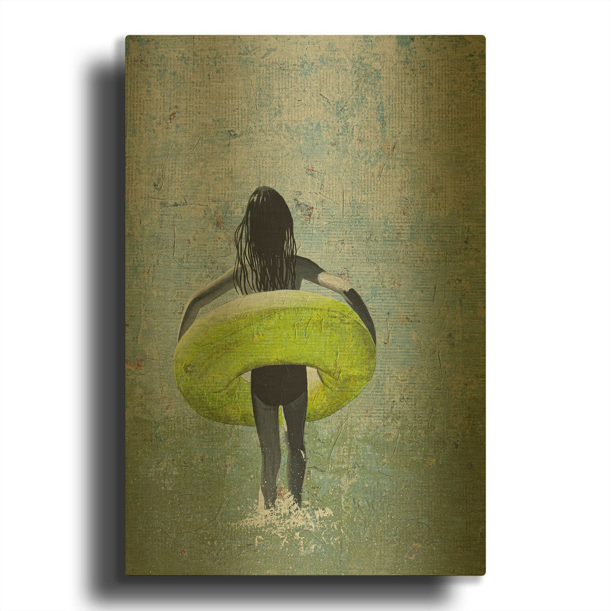 'Summer Girl' By DB Waterman Gold Metal Wall Art
