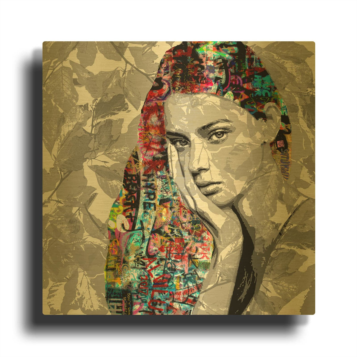 'Fortunate Girl' By DB Waterman Gold Metal Wall Art
